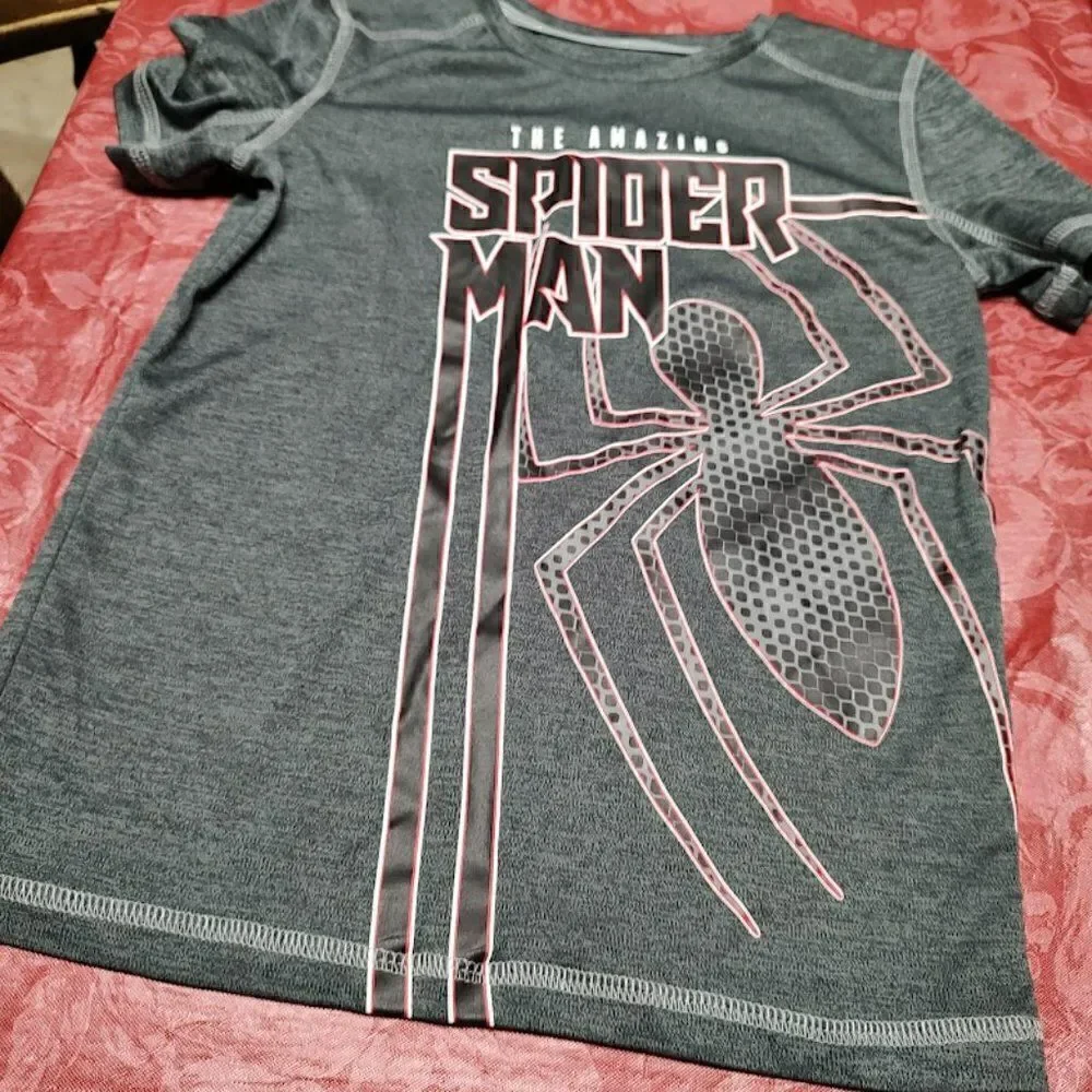 New Jumping Active Beans Dark Gray Spiderman Short Set Size Boy's 7